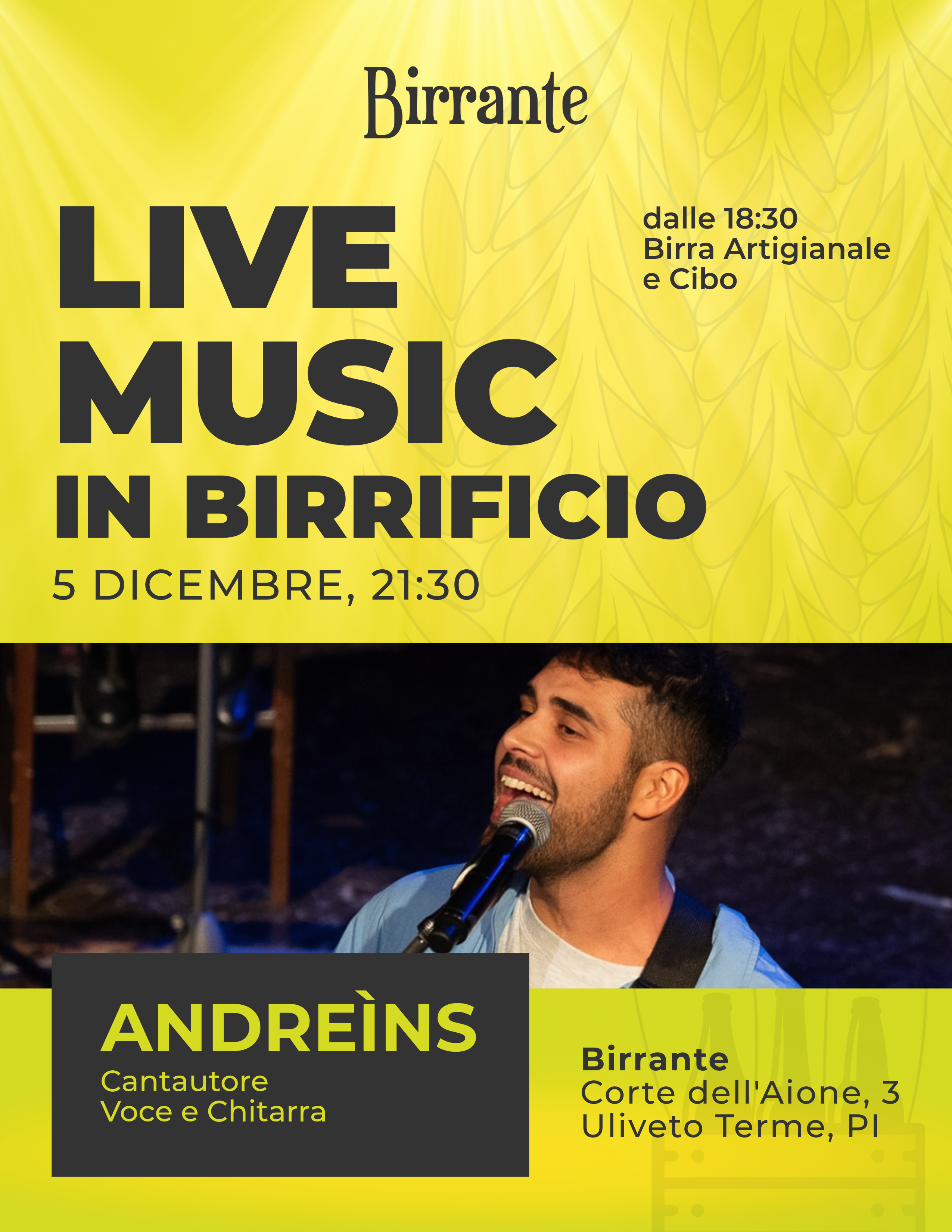 Birrante Live Music 2025 1 5 Dicembre Andreins